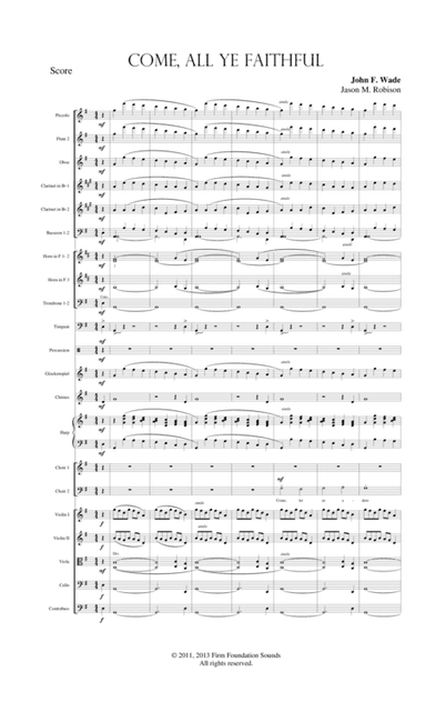 Come, All Ye Faithful ORCHESTRA SCORE (arr. Jason M. Robison)