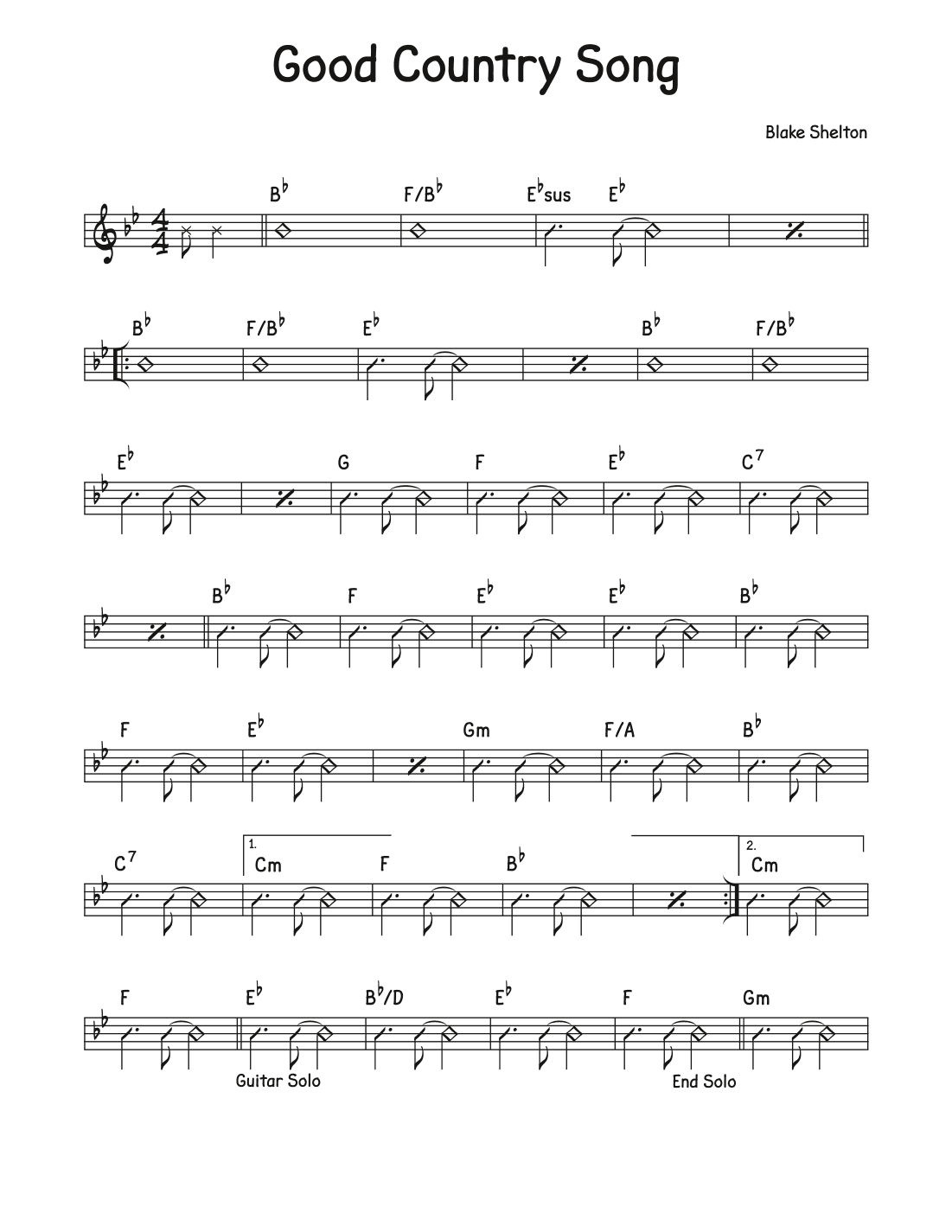 Good Country Song (arr. David M Fagnant)