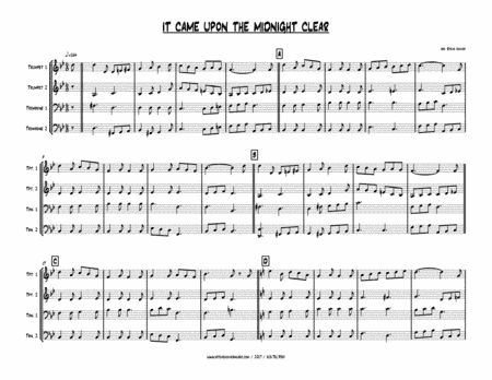 It Came Upon A Midnight Clear - BRASS QUARTET (arr. Steve Hoover)