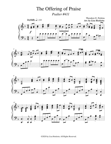 The Offering of Praise(Psalter #411) (arr. Lisa Hoekstra)