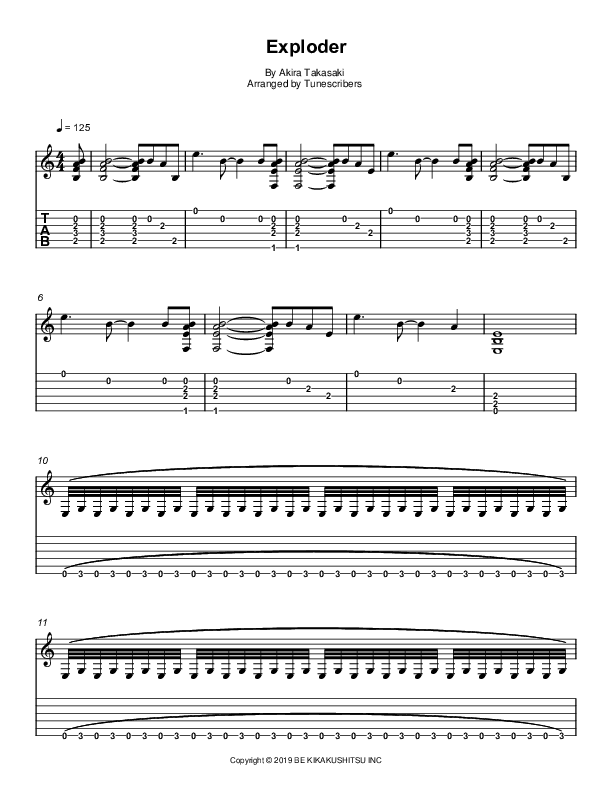 Exploder (arr. Tunescribers)