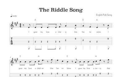 The Riddle Song (arr. Riverside Guitar School)
