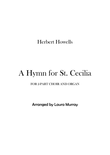 A Hymn for St Cecilia (arr. Laura Murray)