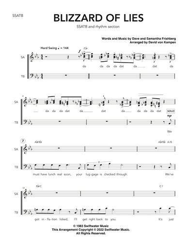Blizzard Of Lies (arr. David Von Kampen)