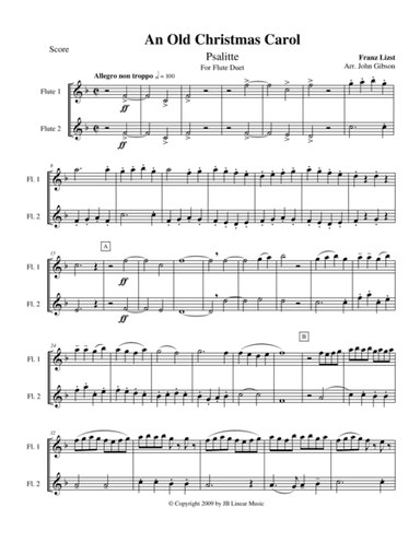Franz Liszt "Christmas Tree Suite" for Flute Duet (arr. John Gibson)