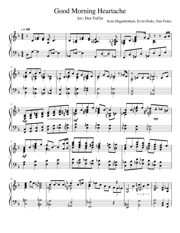 Good Morning Heartache (arr. Den Tuffin)