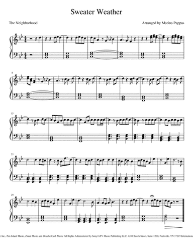 Sweater Weather (arr. Marina Pappas)