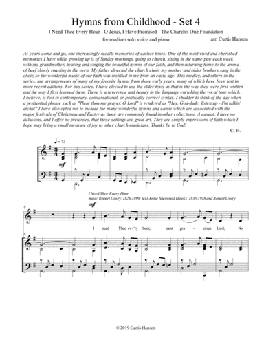 Hymns from Childhood - Set 4 (solo) (arr. Curtis Hanson)