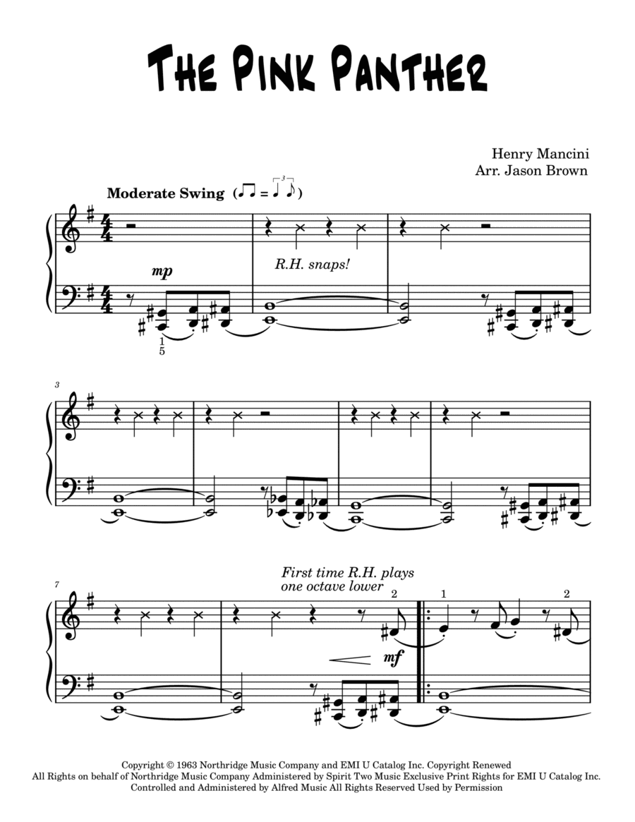 The Pink Panther (arr. Jason Brown)