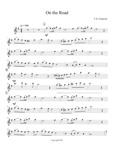 On the Road (Tenor Sax Solo)