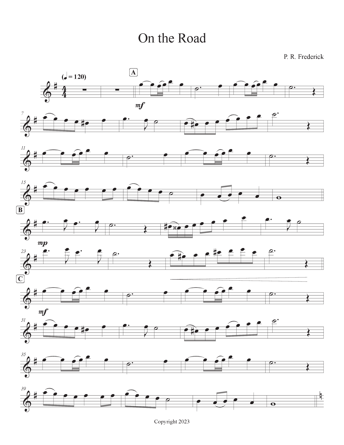 On the Road (Tenor Sax Solo)