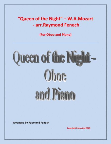 Queen of the Night - From the Magic Flute - Oboe and Piano (arr. Raymond Fenech)