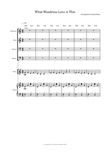 What Wondrous Love is This (Mary's Love - Christmas) - SATB Optional Instruments (flute, violin or c (arr. Connie Boss)
