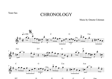 Chronology (arr. The Sheet Music Library)