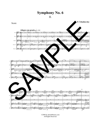 Symphony No. 6 - 2nd Movement for Woodwind Quintet (arr. Dorm 40 Music)