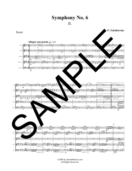 Symphony No. 6 - 2nd Movement for Woodwind Quintet (arr. Dorm 40 Music)