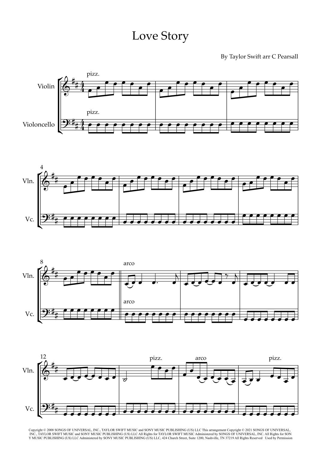 Love Story (arr. Caroline Pearsall)