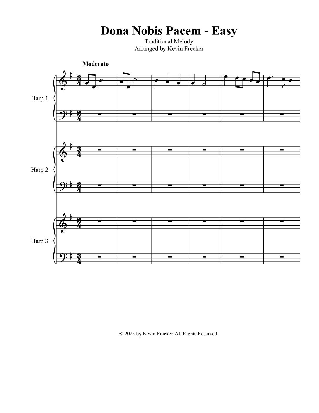 Dona Nobis Pacem - Easy (arr. Kevin Frecker)