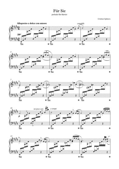 Für Sie - prelude for piano