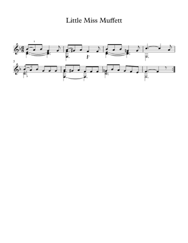 Little miss muffet (arr. Milan Mitic)
