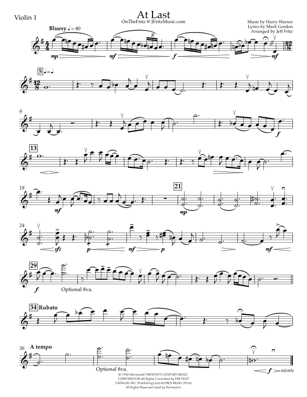 At Last (arr. Jeff Fritz)