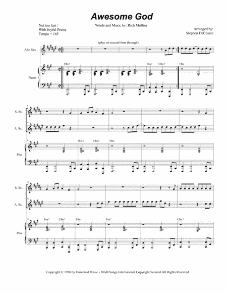 Awesome God (arr. Stephen DeCesare)