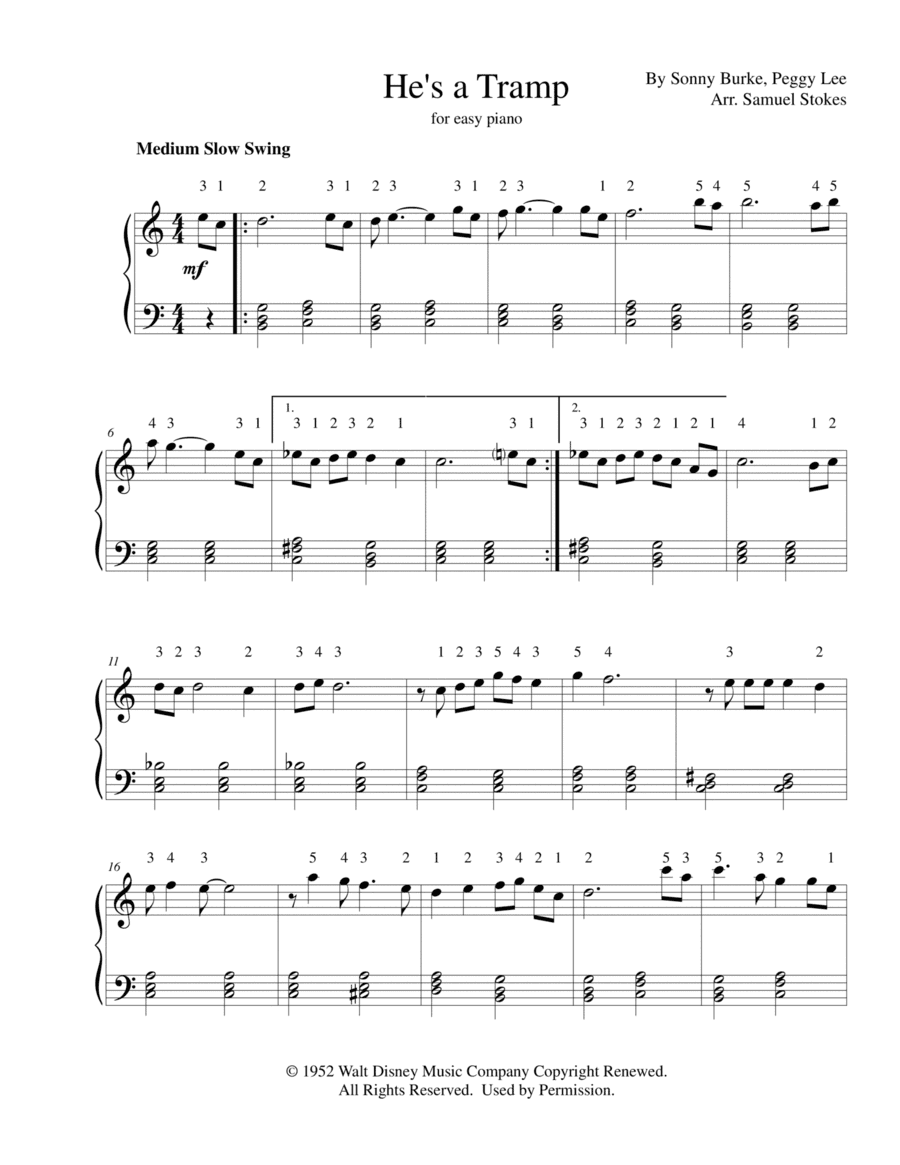 He's A Tramp (arr. Samuel Stokes)