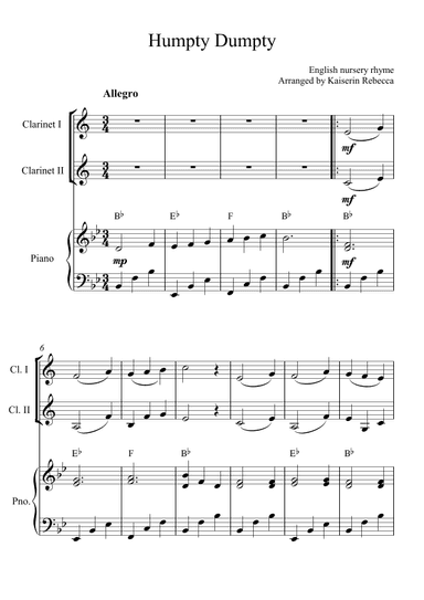Humpty Dumpty (arr. Kaiserin Rebecca)