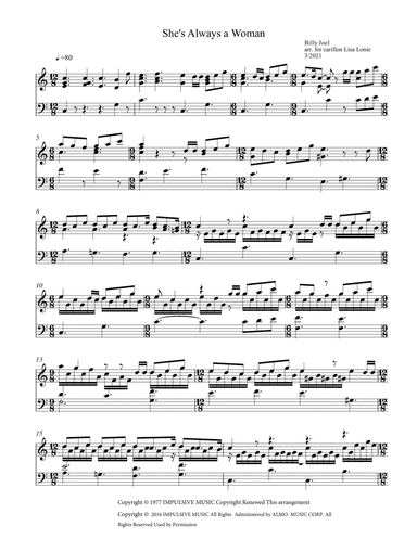 She's Always A Woman (arr. Lisa Lonie)