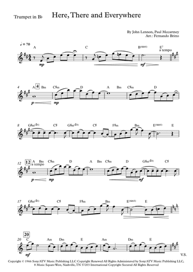 Here, There And Everywhere (arr. Fernando Britto)