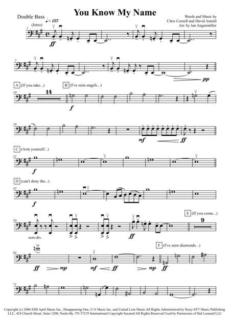 You Know My Name from CASINO ROYALE (arr. Jan Angermüller)