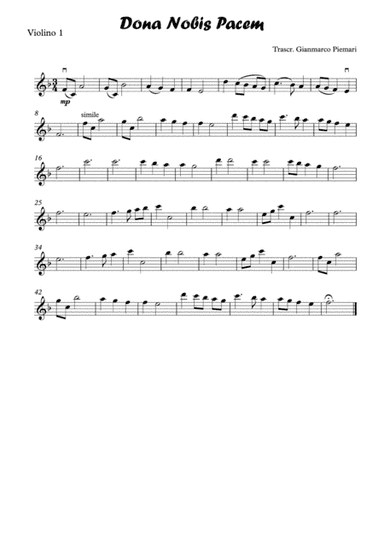 Dona Nobis Pacem (W.A.Mozart) (arr. Gianmarco Piemari)