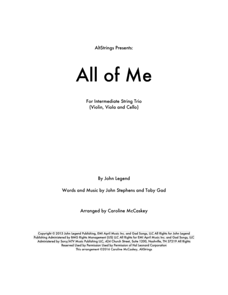 All Of Me (arr. Caroline McCaskey)