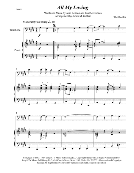 All My Loving (arr. James M. Guthrie)