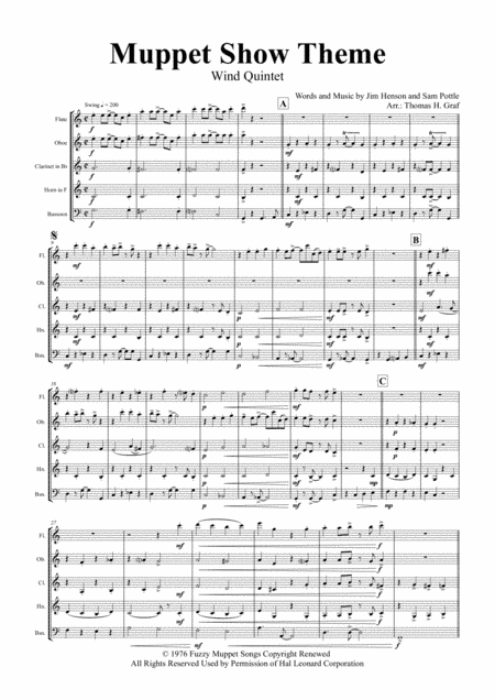 The Muppet Show Theme (arr. Thomas H. Graf)