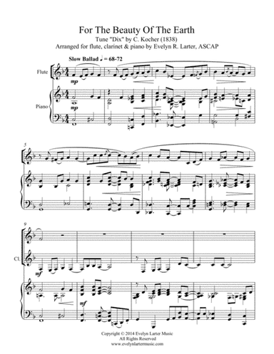 For The Beauty Of The Earth (arr. Evelyn Larter Music)