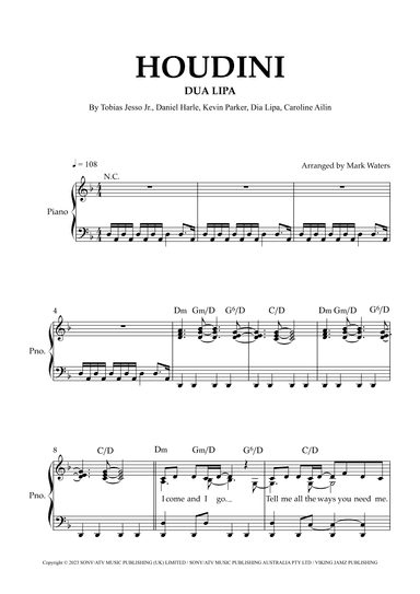 Houdini (arr. Mark Waters)