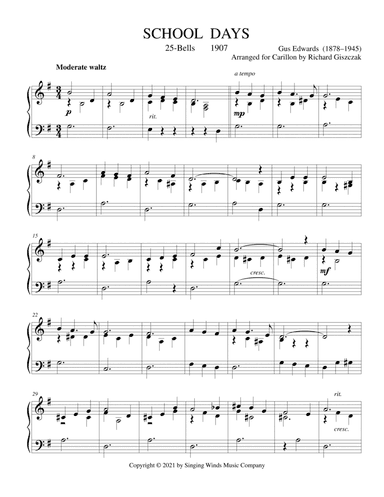 25B. School Days (arr. Richard Giszczak)