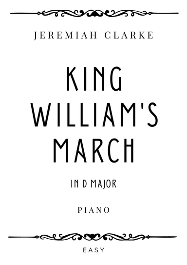 Clarke - King William's March - Easy (arr. Piacere Music Sheets)