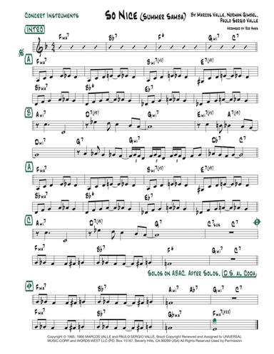 So Nice (summer Samba) (arr. Rob Ames)