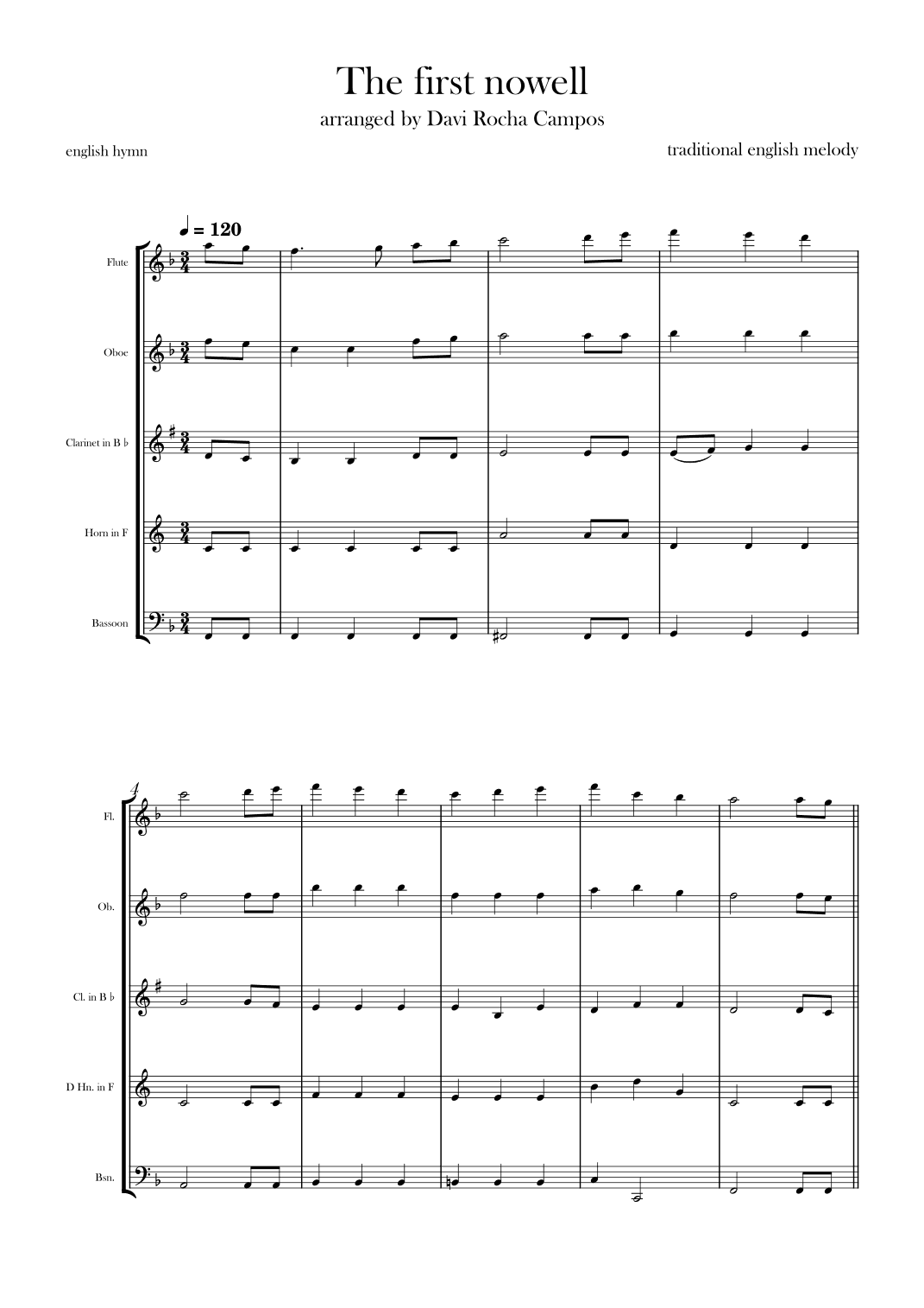 The First nowell (arr. Davi Rocha Campos)