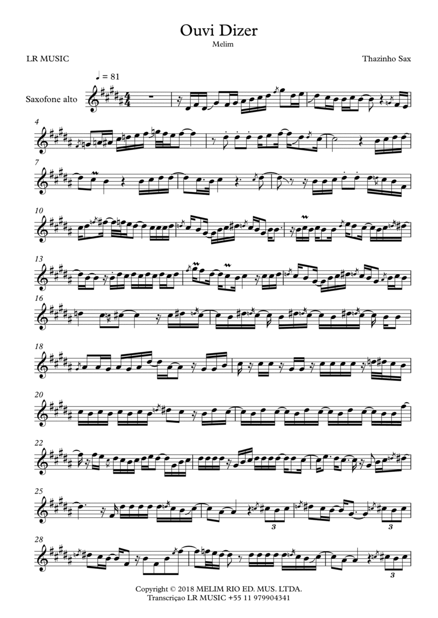 Ouvi Dizer (arr. Lucas Rocha Medeiro)