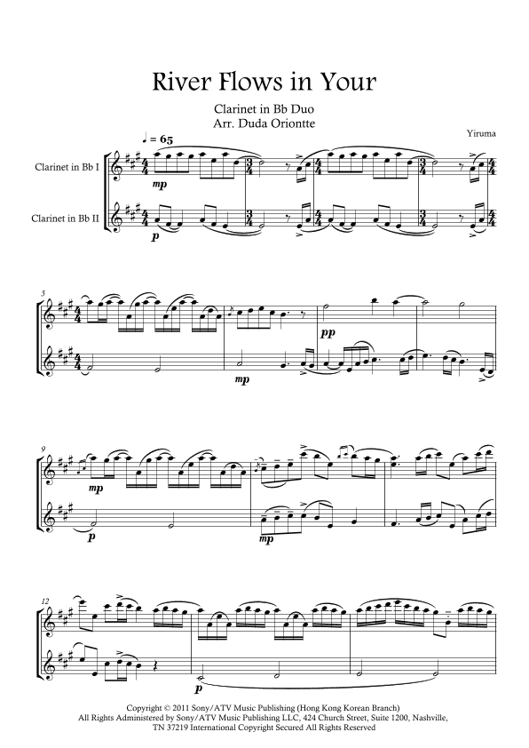 River Flows In You (arr. Duda Oriontte)