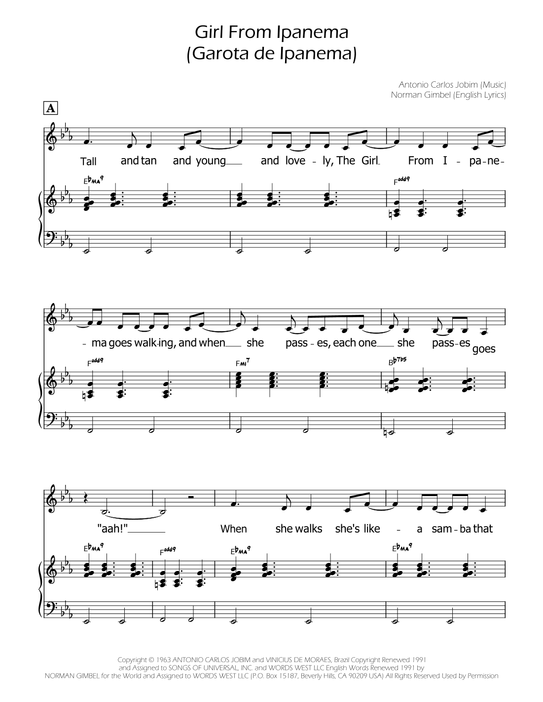 The Girl From Ipanema (garôta De Ipanema) (arr. Ygor Nunes)