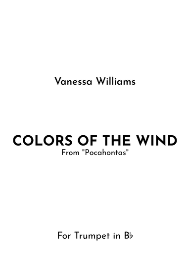 Colors Of The Wind (arr. Jireh J.)