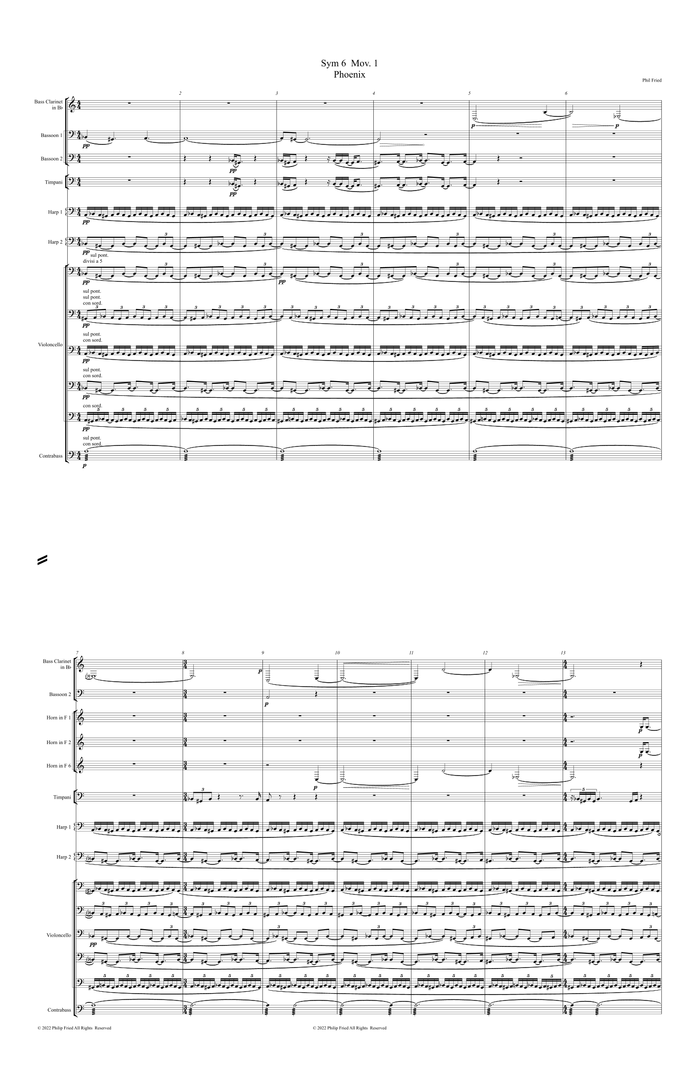Symphony No. 6 Mov. 1 Phenix  - Score Only