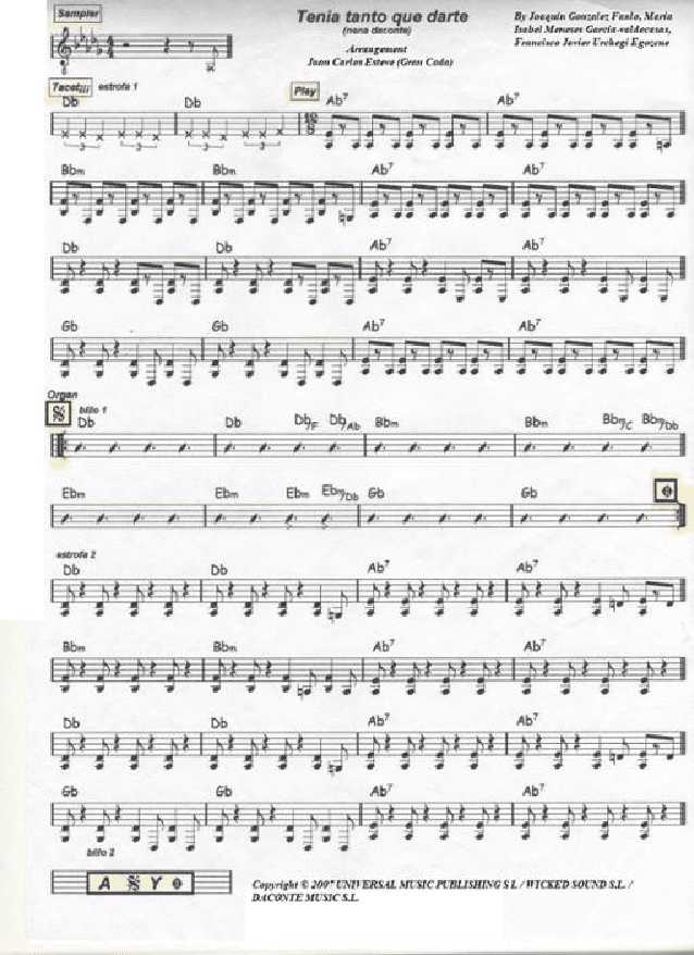 Tenia Tanto Que Darte (arr. juan carlos esteve / Gran Coda)