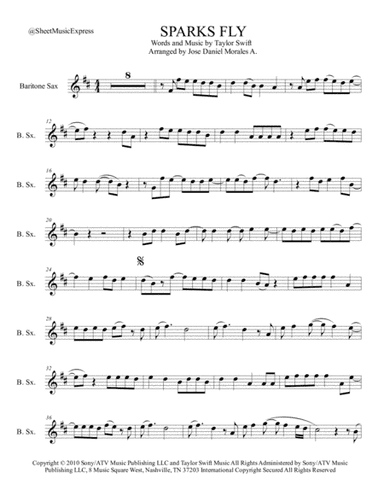Sparks Fly (arr. Jose Daniel Morales A.)