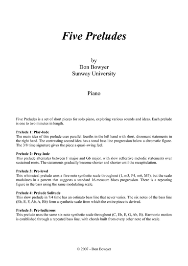 Five Preludes