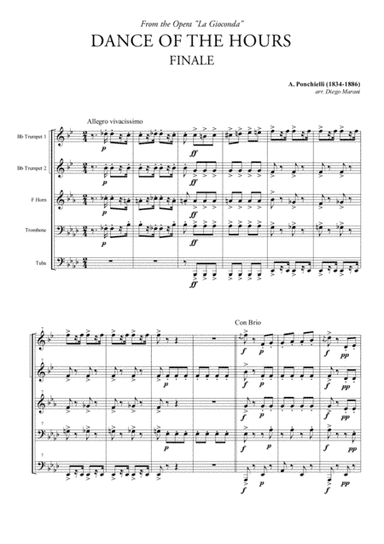 Finale from Dance of the Hours for Brass Quintet (arr. Diego Marani)